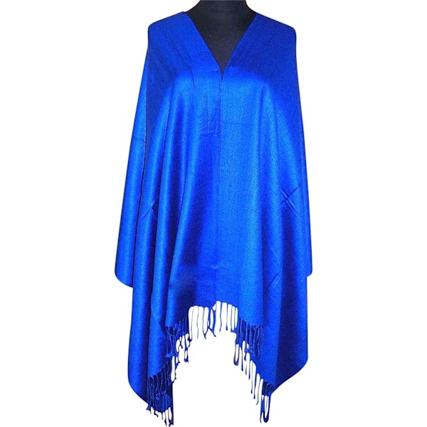 Kunglig Blå Solid Färg Design Sjal Pashmina Scarf Wrap Stole Seconds