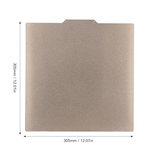 PEI Stålplatta Dubbelsidig Stark Adhesion Enkel Avformning Magnetisk Gummi Platta för Voron 3D-skrivare 305 X 305mm / 12.01 X 12.01in