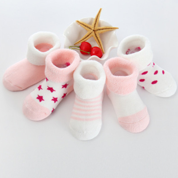5 par nya varma babyfrottésockor, babystrumpor, tecknade baby