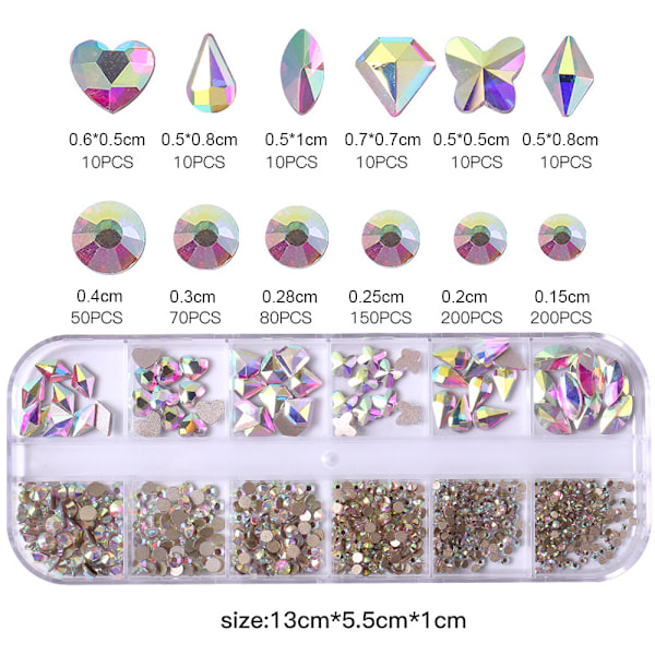Neglekunst Krystal Stene Flatback, til Håndværk Diamant Smykker Dekoration Design