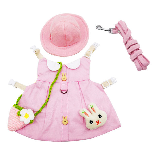 Small Animals Dress with Accessories Pet Rabbit Harness Vest