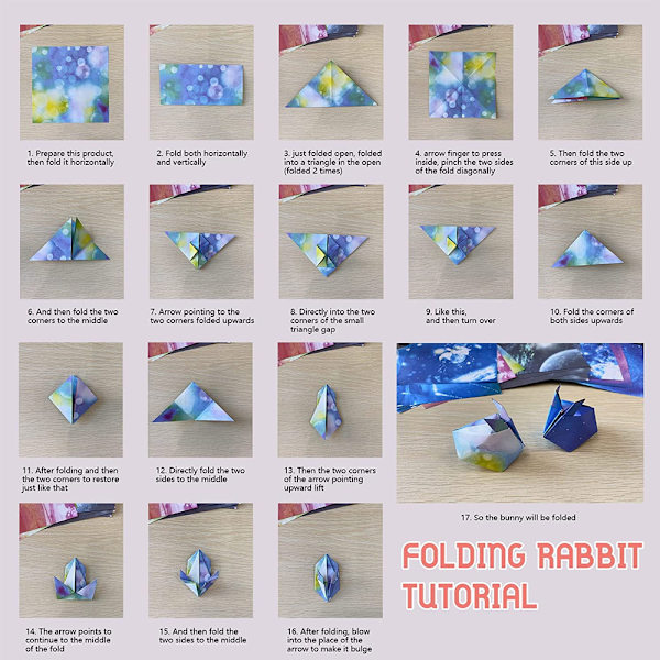 Stjärnhimmel Origami Papper 100 Ark 6 Tum Kvadrat Olika Färg på Båda Sidor Hantverk Origami Papper Konst