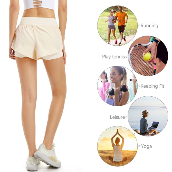 Damtennis tränings shorts Fitness Sports shorts Snabbtorkande
