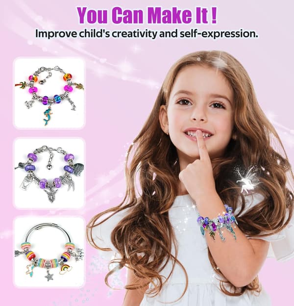 97 delar DIY armband set 8 ~ 12 år flickpresent jul c