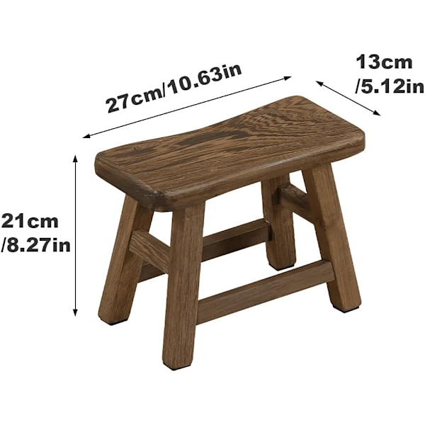 Rustik Design Massiv Träpall, Miljövänlig Färgbelagd Möbel För Inomhusbruk, Formgjuten i Ett Stycke Säkerställer Stabilitet, Multifunktionell