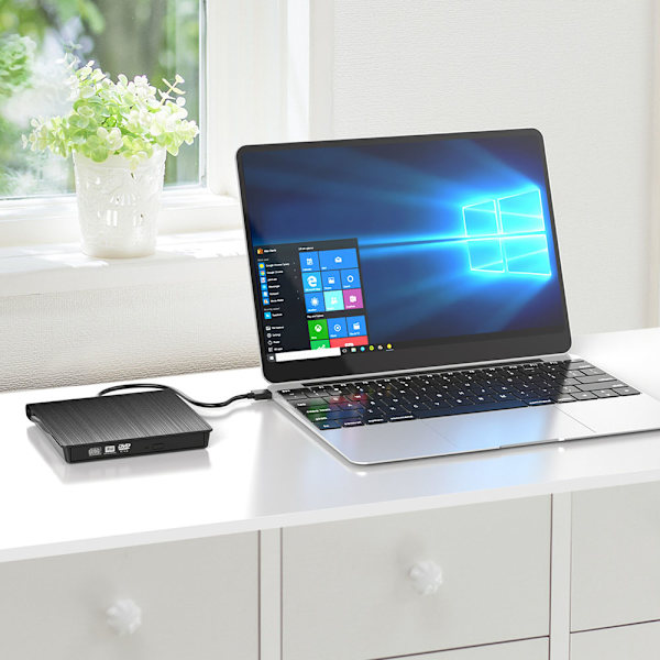 Extern CD DVD-enhet, USB 3.0 bärbar CD DVD +/-RW-enhet Slim