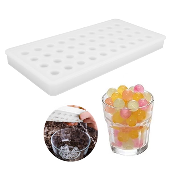 40 Holes Silicone Ice Ball Maker Mold Ice Cubes Tray Mould for Party Bar AccessoriesTransparent