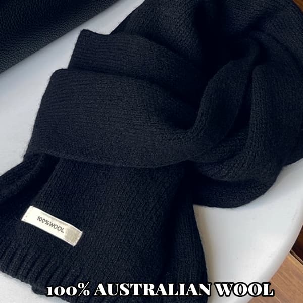 Vinter Ull Stickad Halsduk Dam Herr Enfärgad Stickad Halsduk Pashmina Mjuk Varm Krage Halsduk