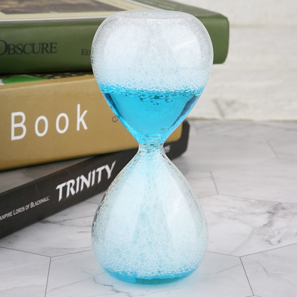 Blå 7 * 16,5 cm magisk bubbel timglas kontor hem bord skrivbord tillbehör dekoration timer gåvor
