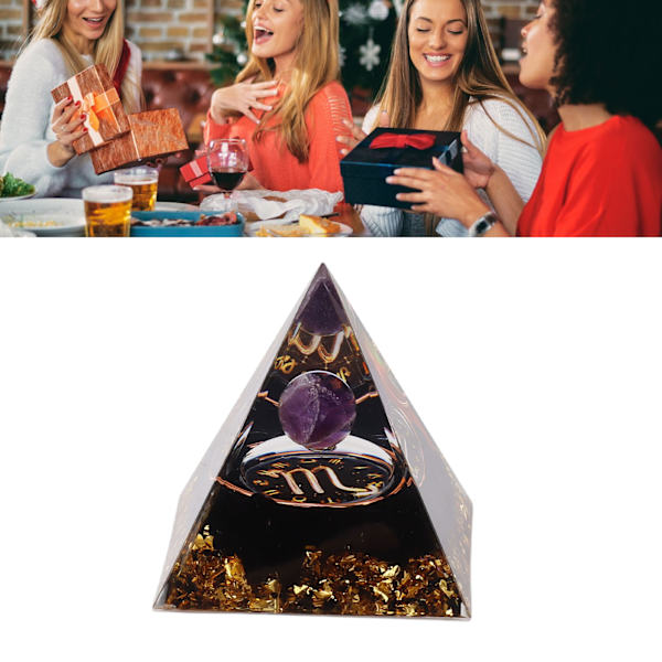 5 cm Pyramid Positiv Energi Healing Kristall Pyramid Meditation Organisk Sten Pyramid Zodiak Energi Generator Skorpion