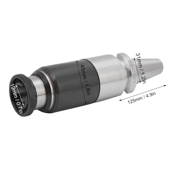 Tapping Holder Collet Chuck Shank Overload Torsion Protection Telescopic Buffer BT30‑GT12‑125L