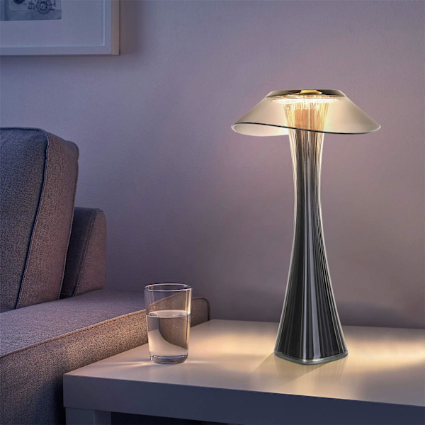 Touch-dimbar LED-bordslampa med batteri Nattljus inomhus och utomhus bordslampa Bärbar sänglampa för sovrum USB laddning Snooze Light Mood