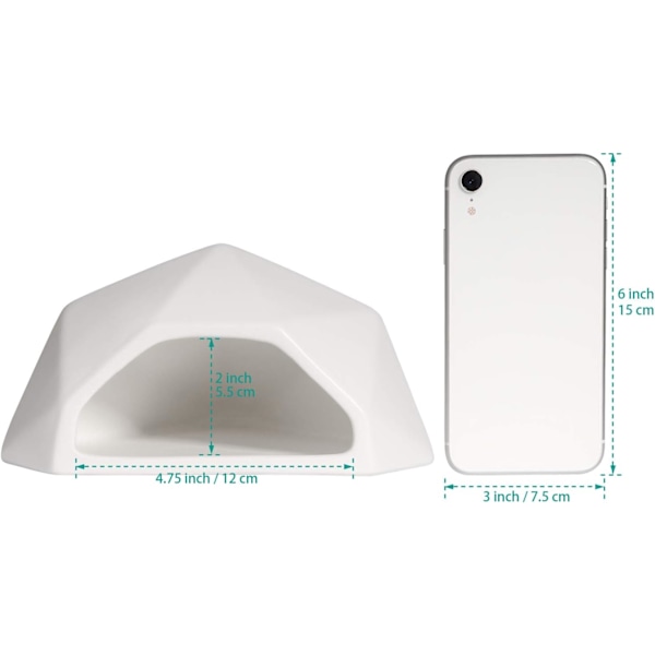Inomhus Vägghängande Planteringskruka, Högglansig Keramisk Hexagonal Hängande Kruka för Luftväxter, Unik Geometrisk Planteringskruka med Speciell Beläggning, Modern Inredning för