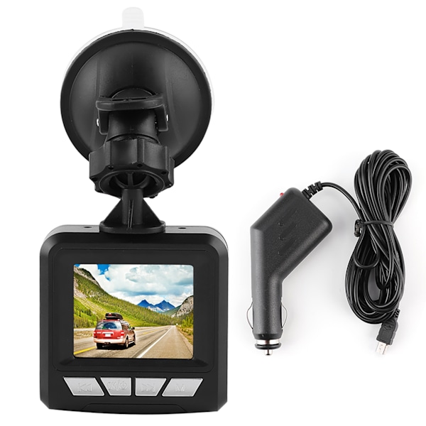 2,4 tum 720P Bilkörningsinspelare HD LCD-skärm DVR Loopinspelning 170° Vidvinkel Dashcam