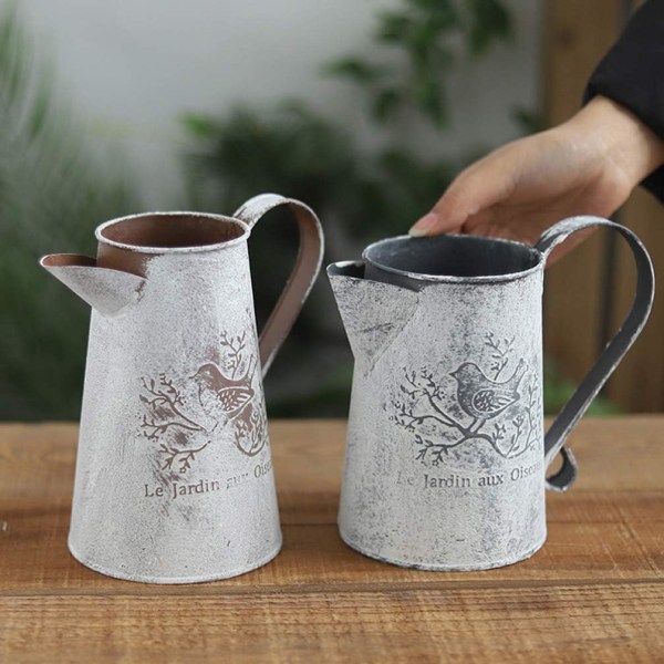 Rustik Vas Fransk Stil Landlig Primitiv Krukke Vintage Tin