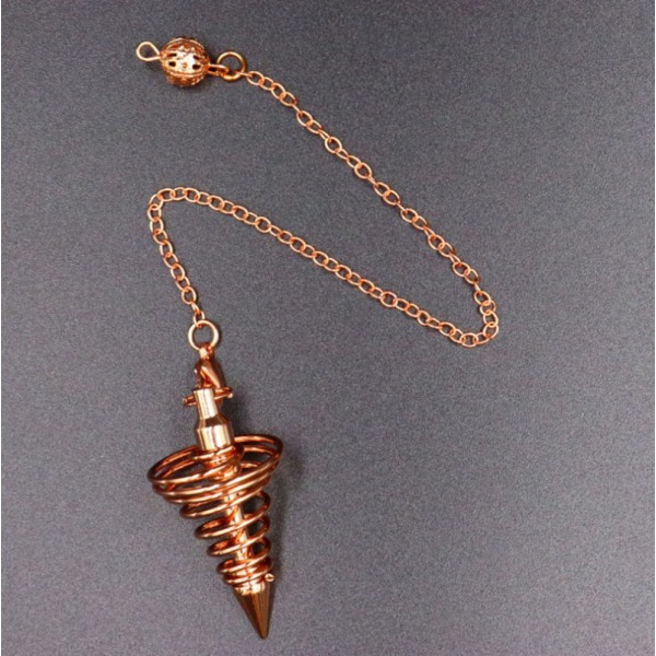 Kobberbelagt Vortex Point Pendul for Divinasjon og Healing