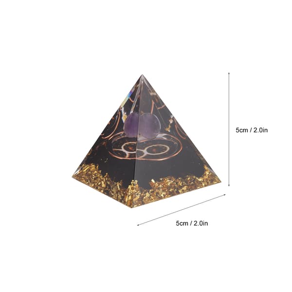 5 cm Healing Crystal Pyramid til Meditation - Organisk Stenspyramide Chakra Zodiac Energi Generator Tyren
