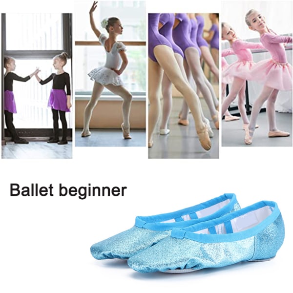 Ballett Pointe Sko Jenter Kvinner Bånd Ballerina Sko med Tå