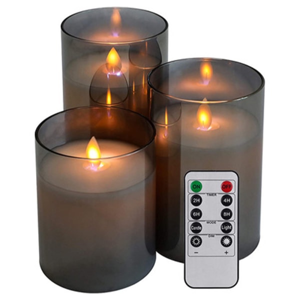 Flameless Candles Flickering with Remote, Battery Operated