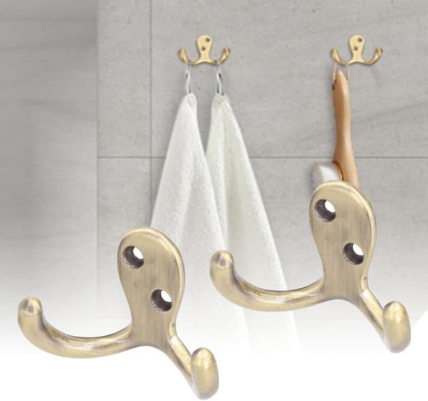 Krok, 2 stk. Retro Stil Sink Legering Kleskrok Enkel Design