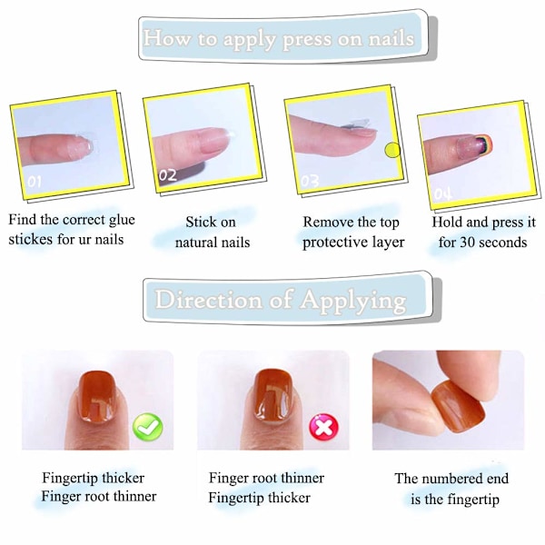 24 stk. Falske Negle Matte Ren Farve Medium Lange Stiletto Mandel Tryk på Negle Falske Spidser Kunstige Finger Manicure til Kvinder og Piger (Sort)
