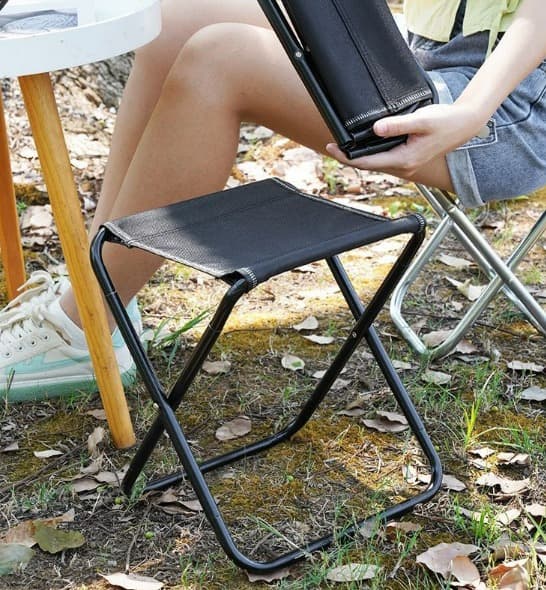 1 stk. sammenklappelig campingstol - Mini sammenklappelig udendørs stol - Portab