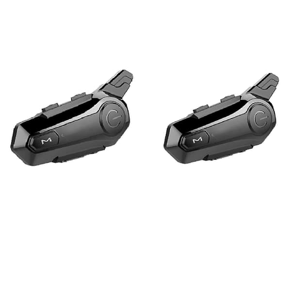 2x Motorsykkel Bluetooth Headset Intercom Sammenkobling Rideheadset Kommunikasjon Med Støyreduksjon