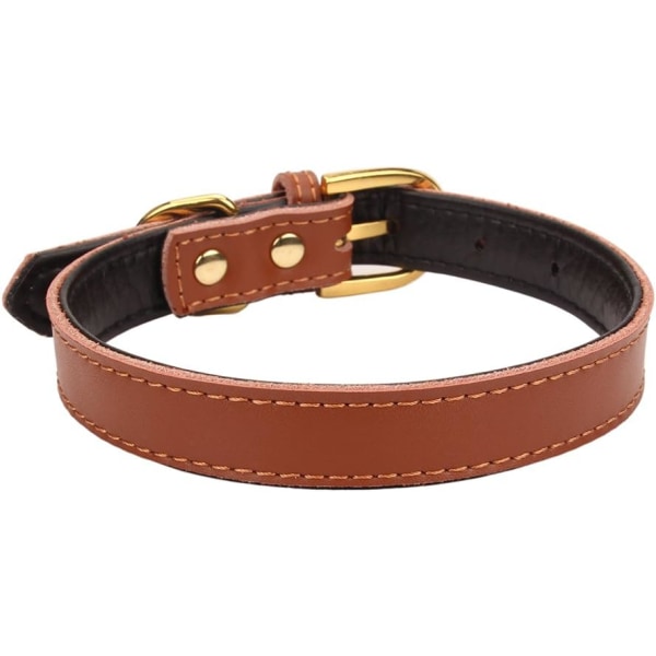 Basic Classic Padded Leather Pet Collars for Cats Puppy Small