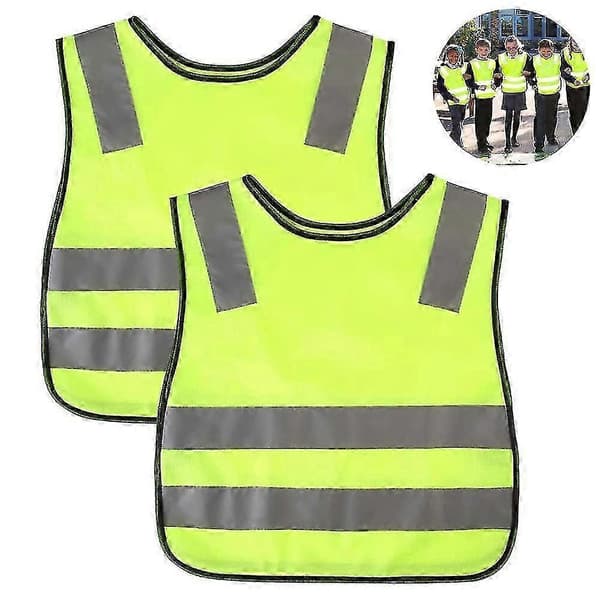 2 stk. refleksvester for barn yellow