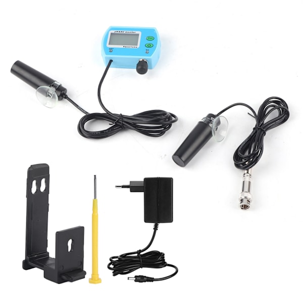 PH EC Tester Meter Online Vandkvalitetsmonitor Analyse til Akvarium Swimmingpool EU 230240V