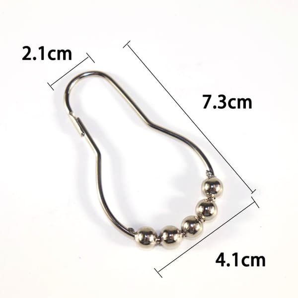 Lagerbred duschdraperiring/krok-kit, satin nickel dekor