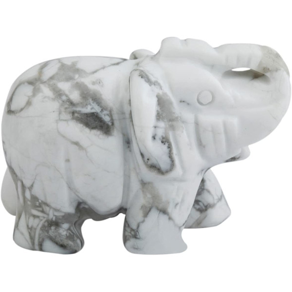 Rosenkvarts Elefant Fickstaty Köksväktare Healing Figur