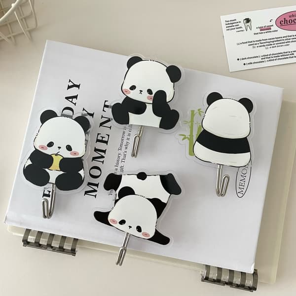 4 kpl Panda Seinäkoukku Pyyhepidike Kylpyhuone Ruostumaton Teräs Se