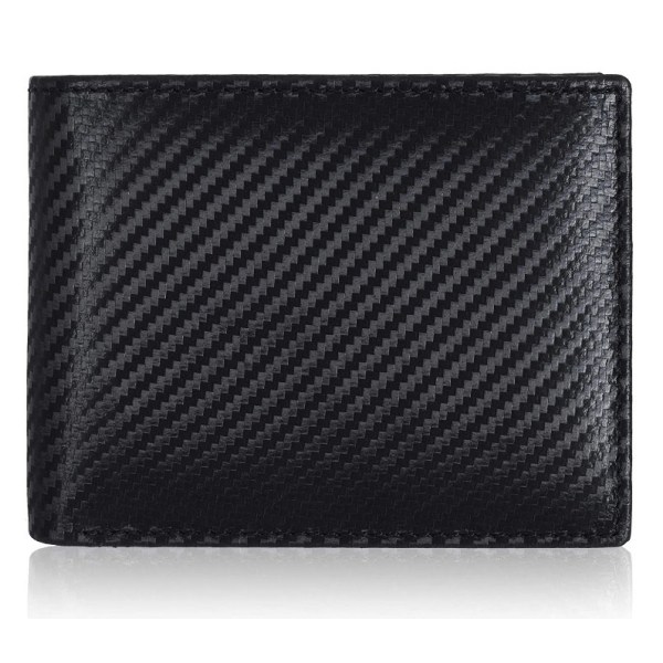 Säkerhetsplånbok för äkta läder för herr RFID Blockerande Passcase Carbon fiber