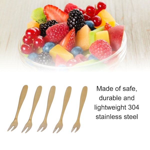Förrätts- och dessertgafflar för elegant middag, rostfritt stål med spegelpolerad finish, färgbalanserade och lämpliga för barnvänliga tillfällen,