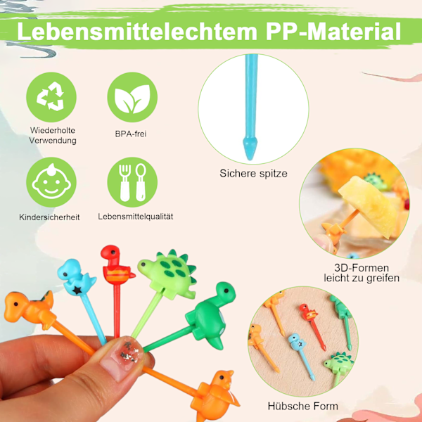 18 stk. dinosaur vandgaffel