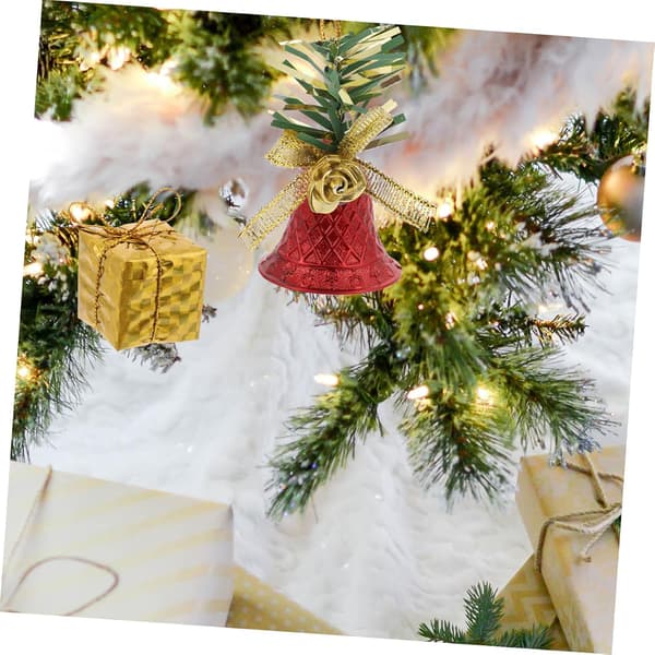 Sæt med 32 DIY julepynt—Jule-tema pyntesæt, perfekt til at dekorere dit juletræ—Guld og rød Red