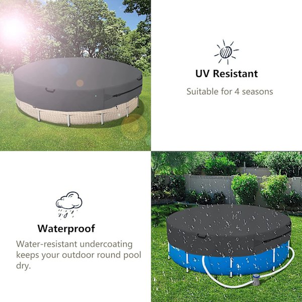 48 tums hundpoolskydd, bärbar rund hopfällbar badkar
