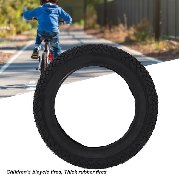Barn Tjocka halkfria gummidäck Barncykelrutiga mönsterdäckdelar Tillbehör 12x2.125
