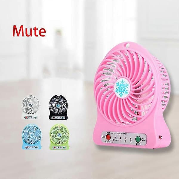 Bærbar Genopladelig Mini Ventilator Køler Mini Bordventilator USB Køling Genopladelige Håndholdte Ventilatorer Grøn
