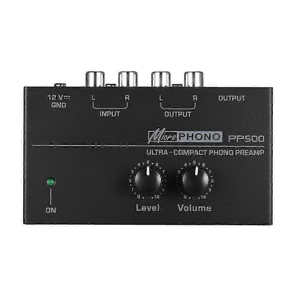 PP500 Ultrakompakt Phono-förförstärkare med volymkontroll, EU-kontakt