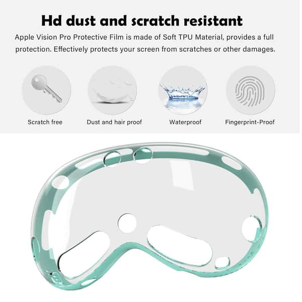 Gäller Apple Vision Pro skyddsfodral MR huvudmonterad utrustning Vision Pro finhålsskydd Mint Green