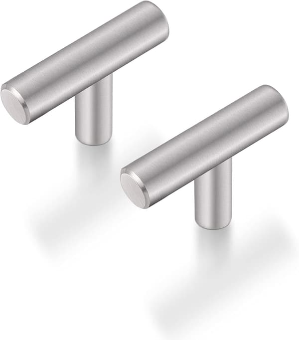 Køkkenmøbelhåndtag. 50 mm diameter rustfrit stål T-bar, f