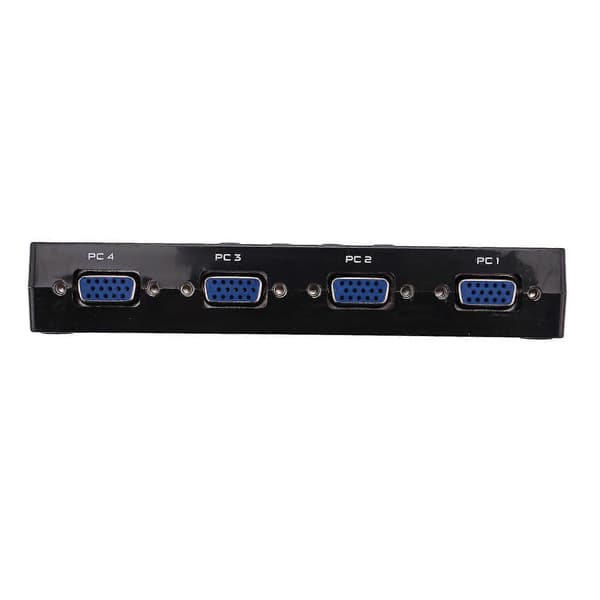 Usb Vga Kvm Switch Til 4 Computere Del Hd Skærm Og 3 Usb Enheder Tastatur Mus Scanner Printer