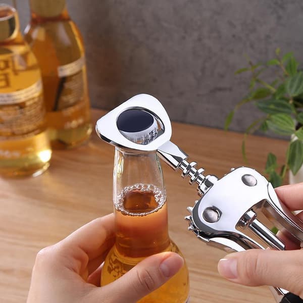 Luksuriøs Vinåpner, Premium Materiale Vingekorketrekker, Elegant Rustfritt Stål Design for Profesjonelle Bartendere