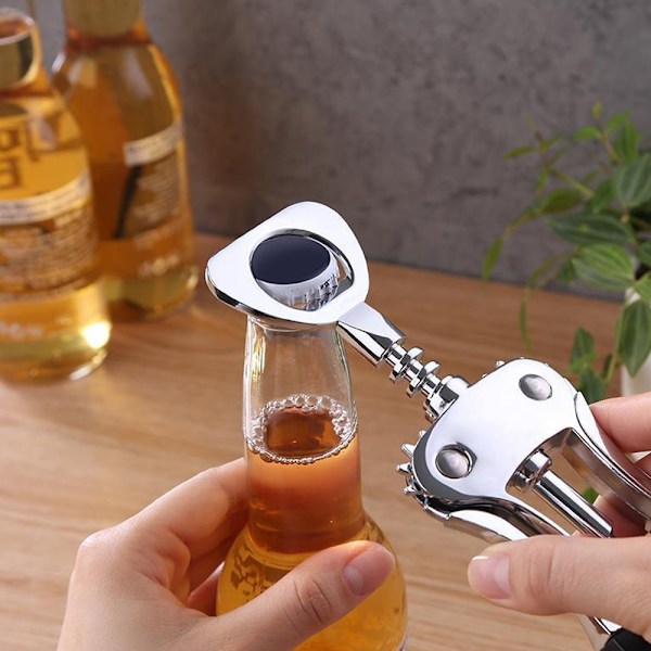 Lyxig Vinöppnare, Premium Material Vingkorkskruv, Elegant Design i Rostfritt Stål för Professionella Bartenders