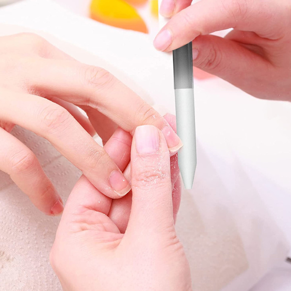 Glas Cuticle Pusher Sæt Cuticle Remover Glas Neglefil Dobbelt En