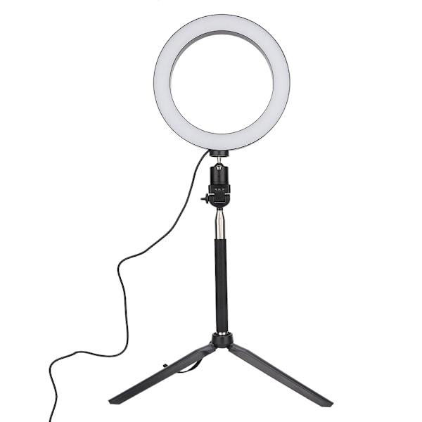 20cm Ring LED-lampa Dimbar Fyllningslampa med Stativ för Video Live Makeup