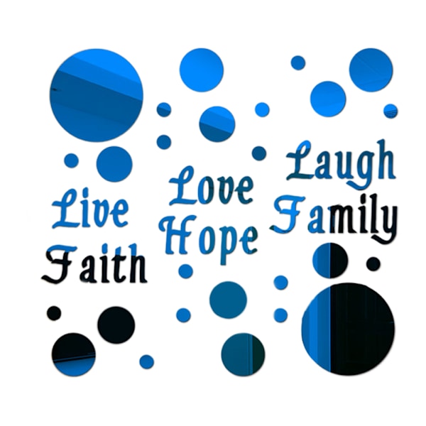 Solid Circle Kærlighed Liv Latter Vægsticker