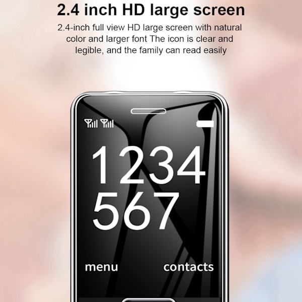 G600 Mobiltelefon Senior Mobiltelefon 2G 6800mah Multifunktionell Stor Kapacitet Dubbla Kort Dubbla Standby Stor Knapp Hög Röst För Äldre Svart